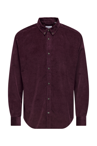Michael Regular Fit Stretch Cord Shirt LS Port Royale