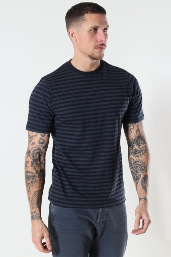 T-shirt Striped Heather Blue/Black