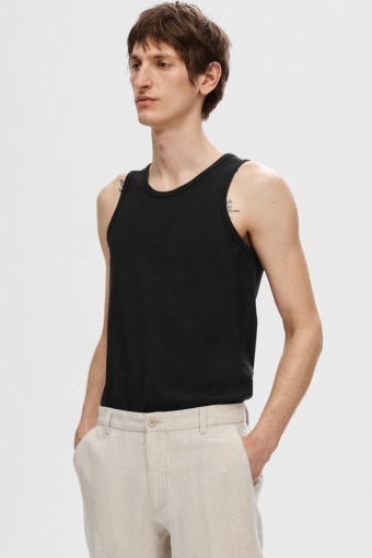 Spencer Rib Tank Top Black