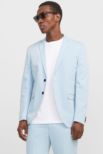 Premium Franco Slim Fit Suit Chambray Blue