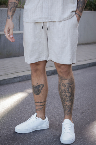 Tel Latham Linen Shorts Silver Lining