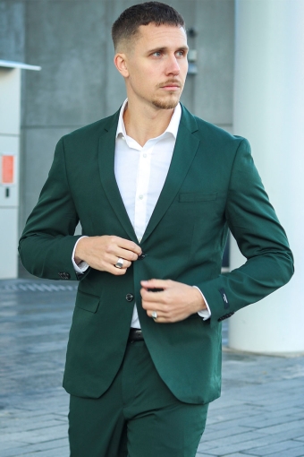 Premium Franco Slim Fit Suit Darkest Spruce