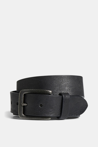 VICTOR LEATHER BELT Black