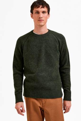 SLHRAI LS KNIT CREW NECK W Rosin