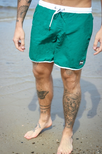 Retro Swim shorts White/Green