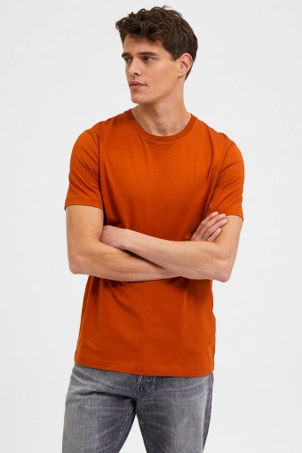 SLHNORMAN SS O-NECK TEE W NOOS Bombay Brown