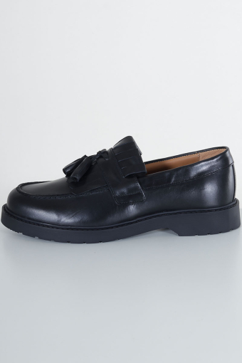 Tim Leather Kiltie Loafer Black