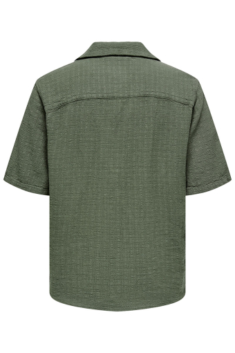 Latham Resort Linen Structure Shirt Dusty Olive