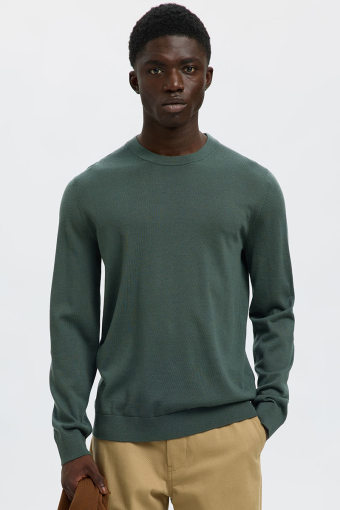 Tray LS Merino Knit Crew Neck Deep Forest