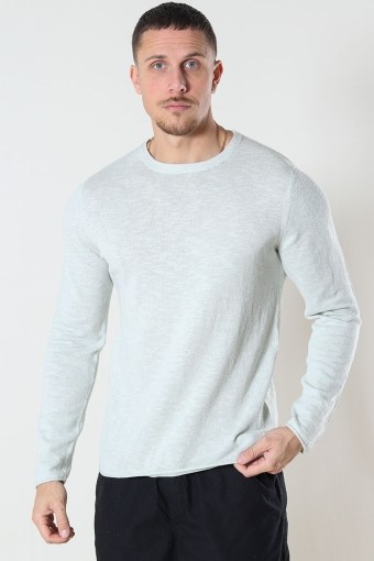Linen Knit Crew Neck Soothing Sea