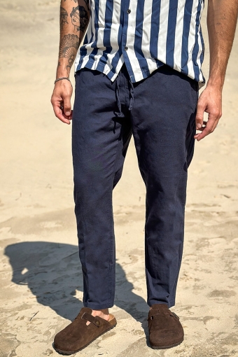 Linus Linen Pants  Dark Navy