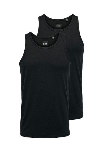 Theo Regular Bamboo 2 Pack Tank Top Black