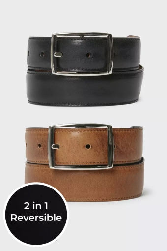 Reversible Dagon Belt Black/Cognac