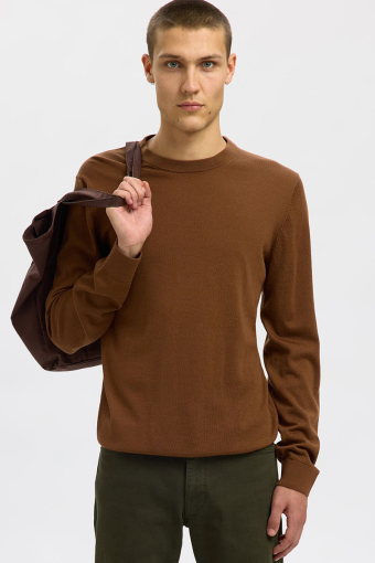 Tray LS Merino Knit Crew Neck Soft Silt