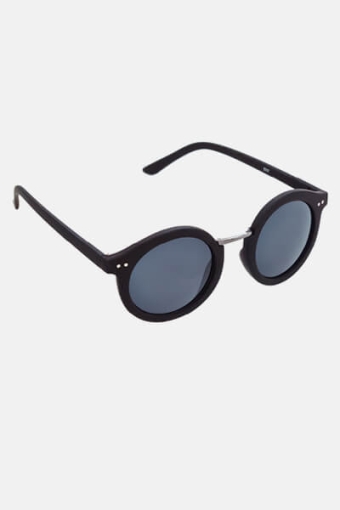 Fashion 1517 Rund Sunglasses Black Rubber/Gun Dark Grey Glass