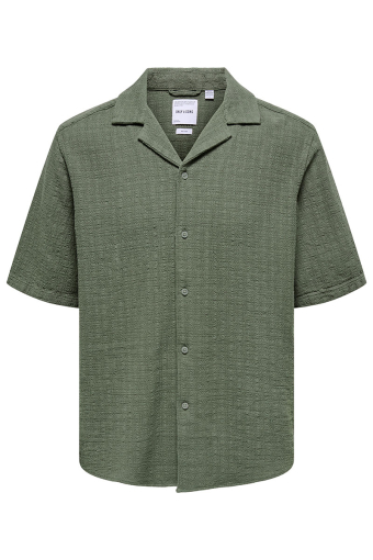 Latham Resort Linen Structure Shirt Dusty Olive