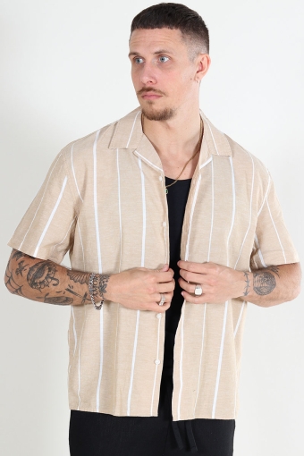 Relax New Linen Shirt SS Resort Egret Stripe