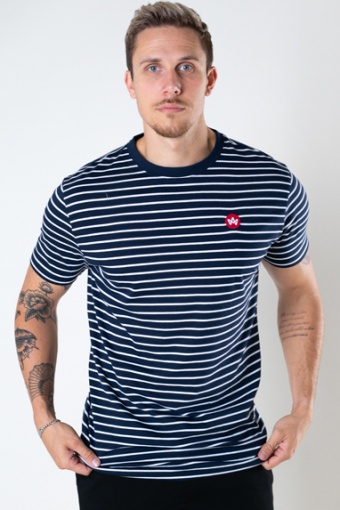 Timmi Organic/Recycled striped tee Navy / White