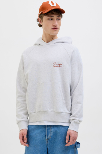 Acapulco Typo Loose Fit Hoodie Bright White MELANGE