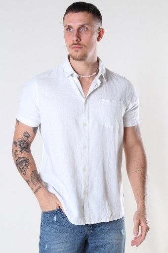 Allan SS Linen Shirt Off White