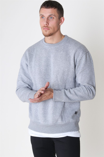 Soft Sweatshirts Crew Neck Light Grey Melange