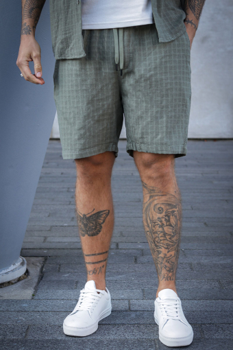 Tel Latham Linen Shorts Dusty Olive