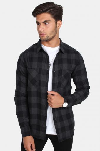 Checked Flanell Shirt Black/Charcoal