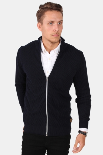 Carlo Zip Knit Navy