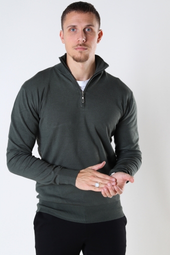 FRANKIE HALF ZIP KNIT Army