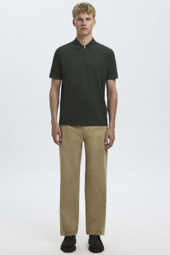 Fave Zip Polo SS Deep Forest