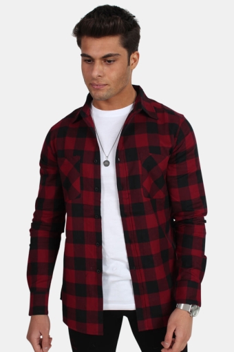 Checked Flanell Shirt Black/Burgundy