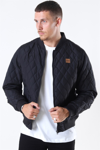  Quilt Nylon Jacket Black