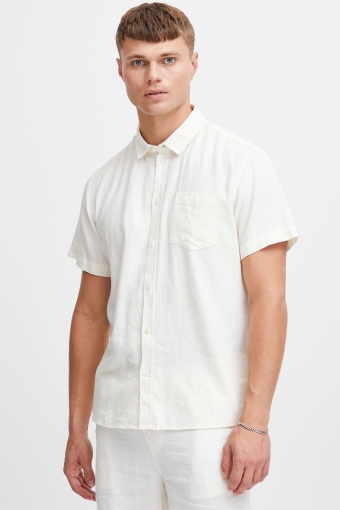 Allan SS Linen Shirt White