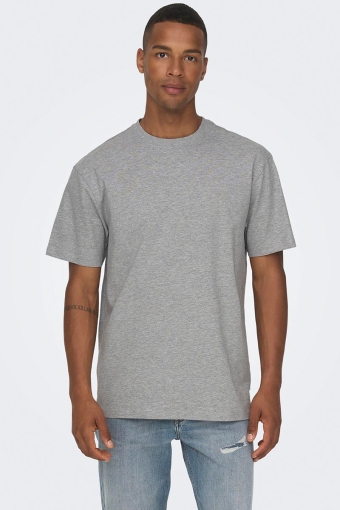 Fred Basic Oversize Tee Light Grey Melange