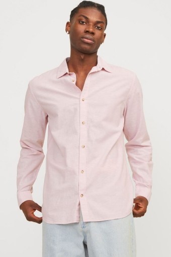 Summer Linen Shirt LS Pink Nectar