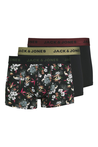 Flower Microfiber 3 Pack Trunks Black