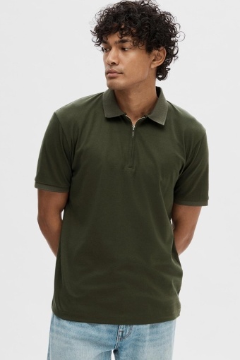 Fave Zip Polo SS Forest Night
