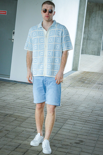 Bart Relaxed Fit SS Knit Shirt Egret