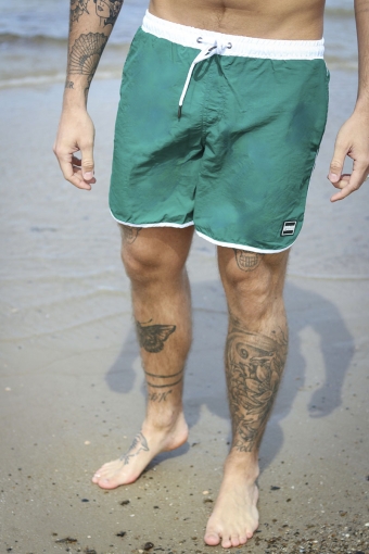 Retro Swim shorts White/Green