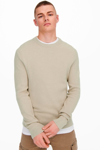 PHIL STRUC CREW KNIT Silver Lining