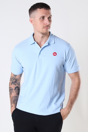 Albert Organic/Recycled polo Light blue