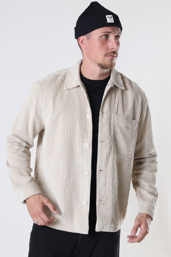 Loose Jake Cord Overshirt Oatmeal
