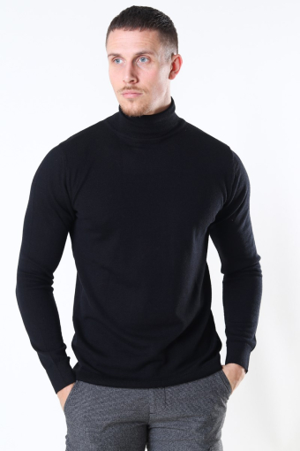 Merino Wool Roll Strik Black