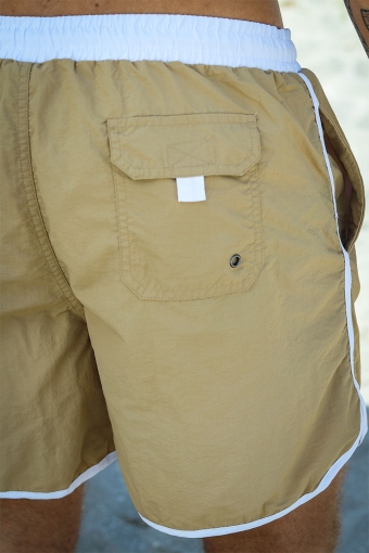 Retro Badeshorts White/Beige