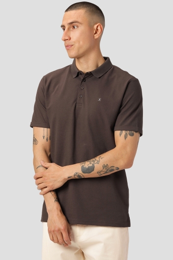 Silkeborg Stretch Polo Dark Brown