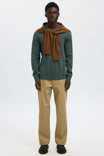 Tray LS Merino Knit Crew Neck Deep Forest