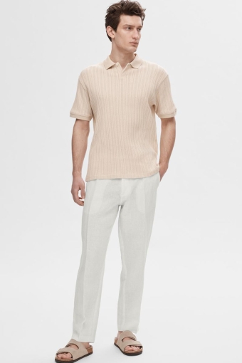 Mads Straight Linen Pants Cloud Dancer