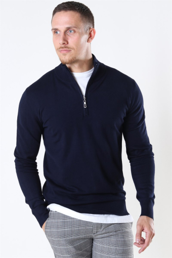 Argento Half Zip Strik Navy
