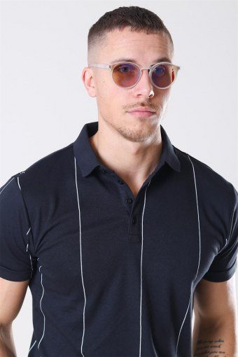 Fashion 1384 Sunglasses Matt Transparent Clear Lens w/Blue Mirror