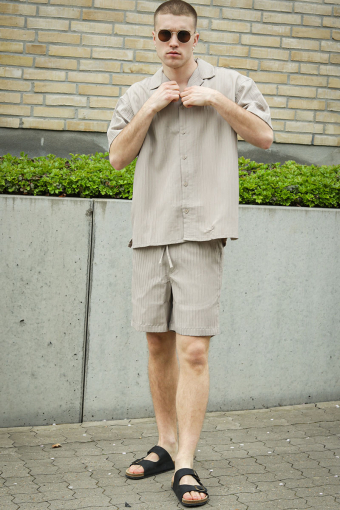 Massimo Resort Shirt SS Oxford Tan